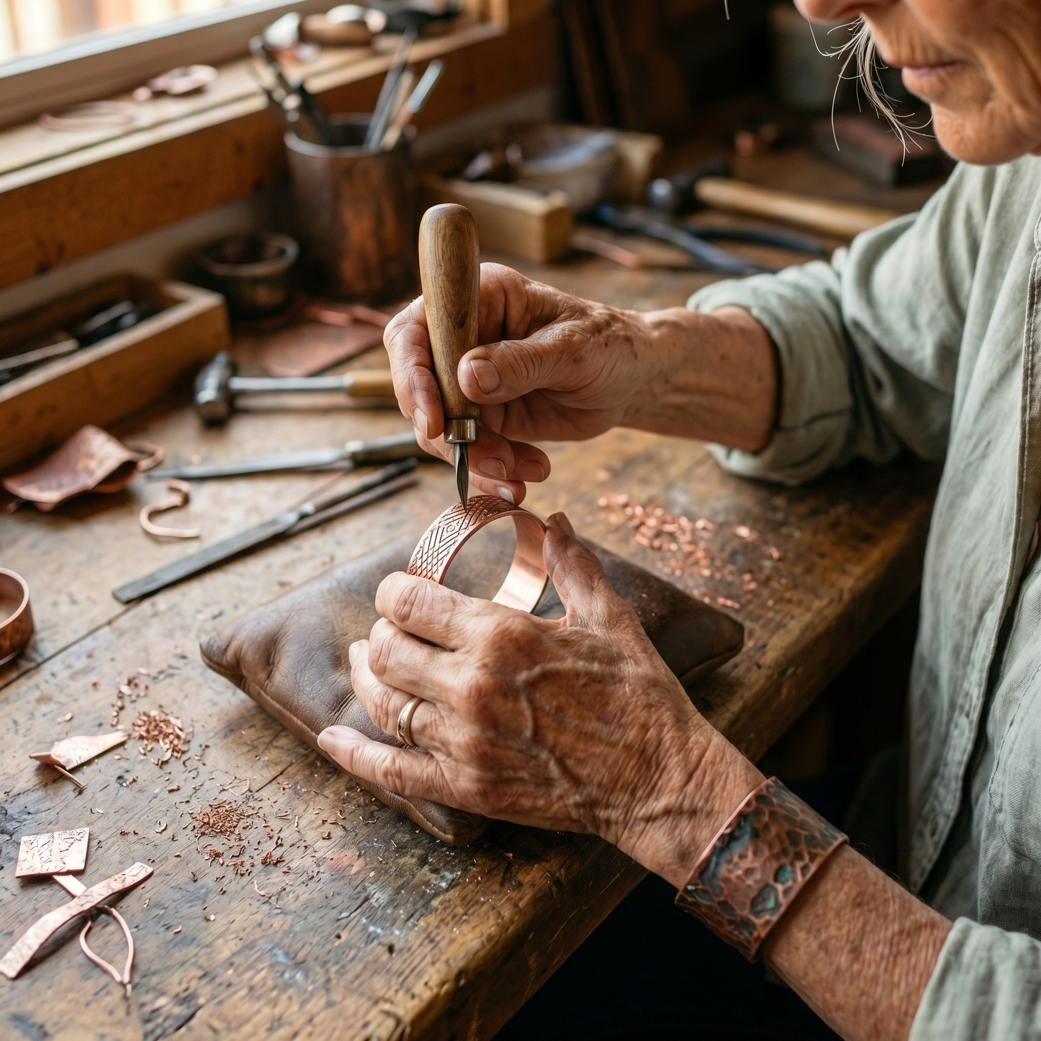 Holt Hollow Copper Ring