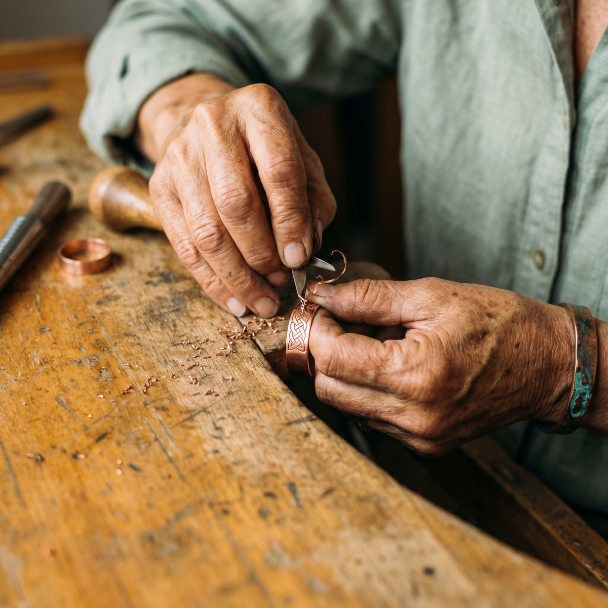 Fen Band Copper Ring