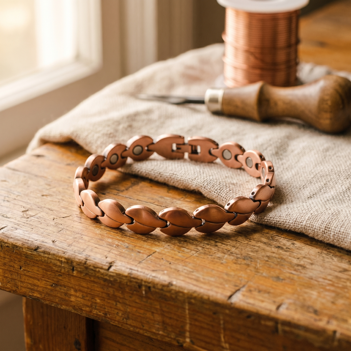 Marsh Drift Copper Anklet