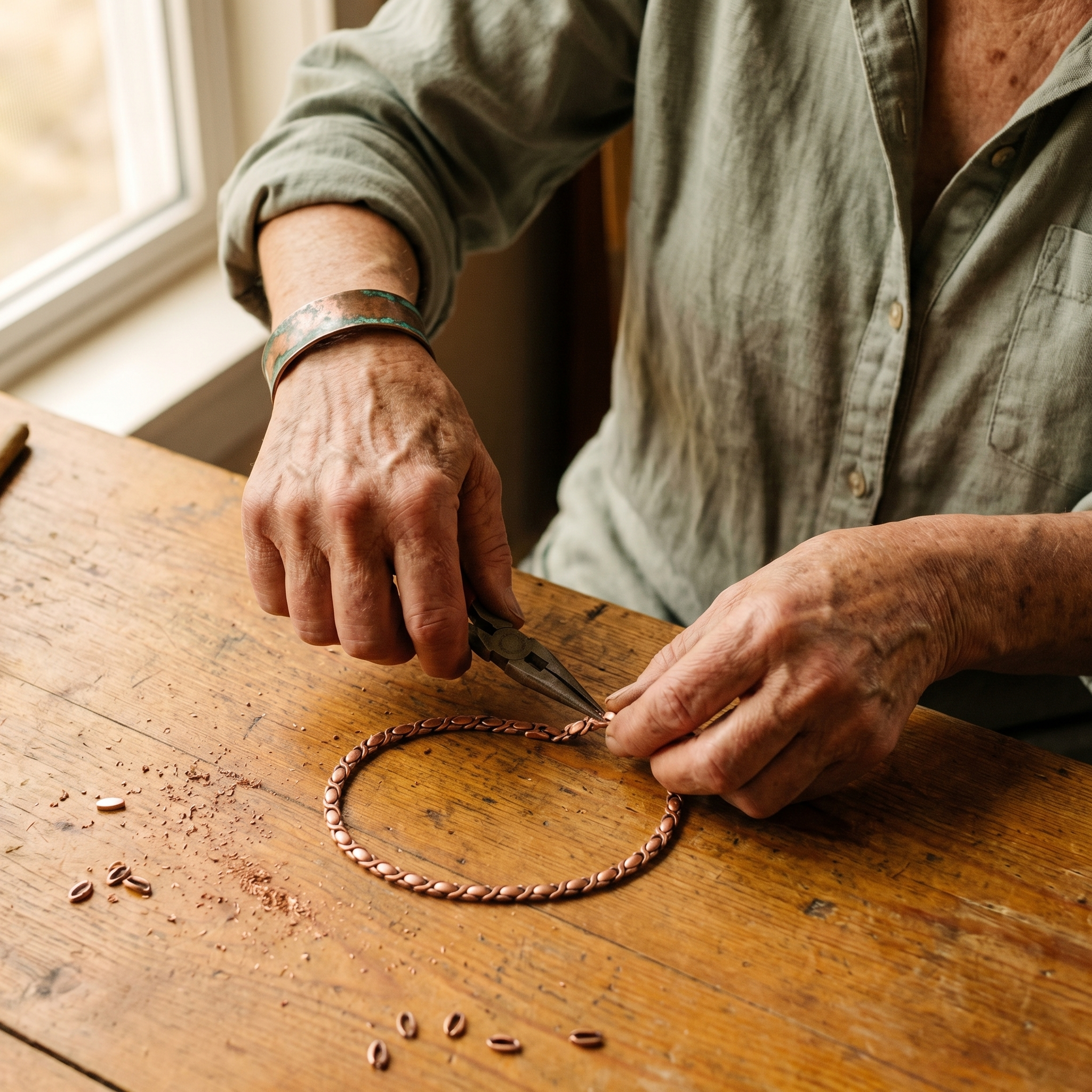 Cedar Chain Copper Necklace