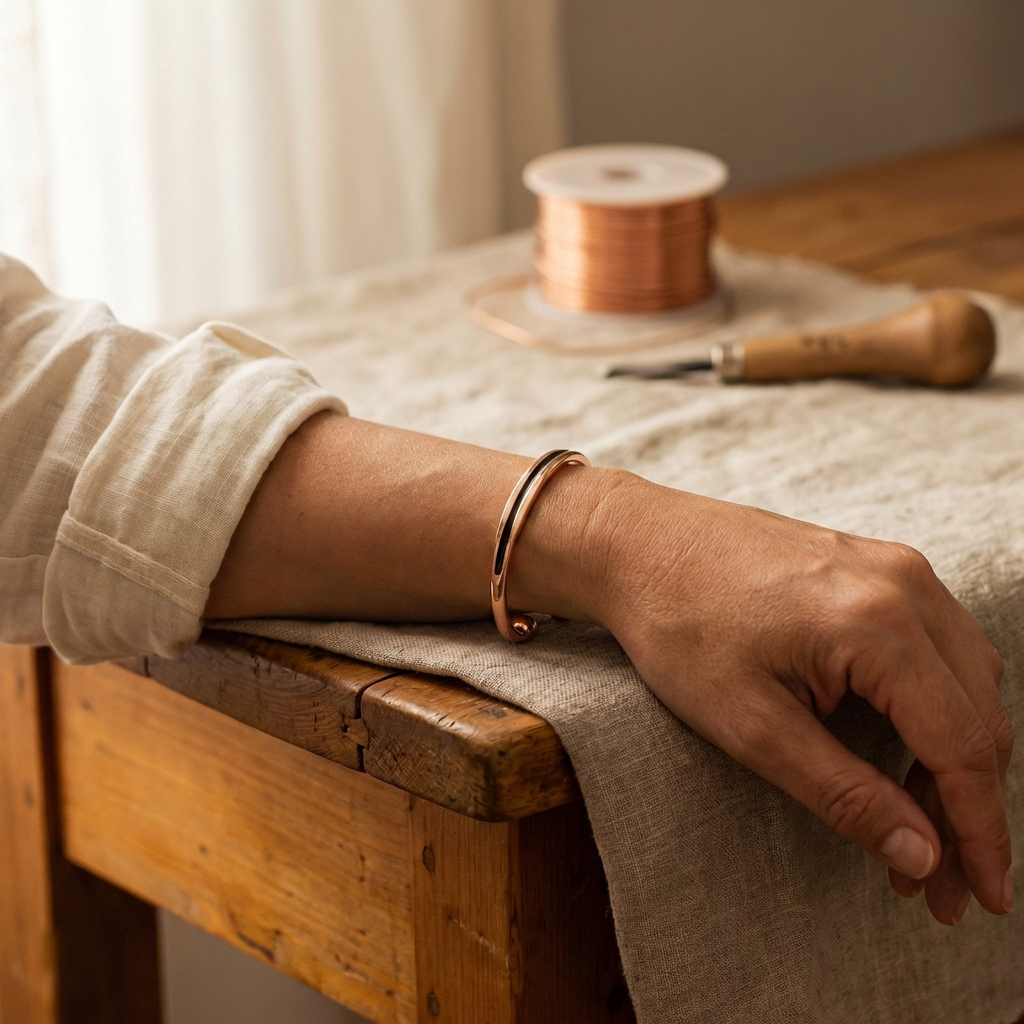 Vein Path Copper Bracelet