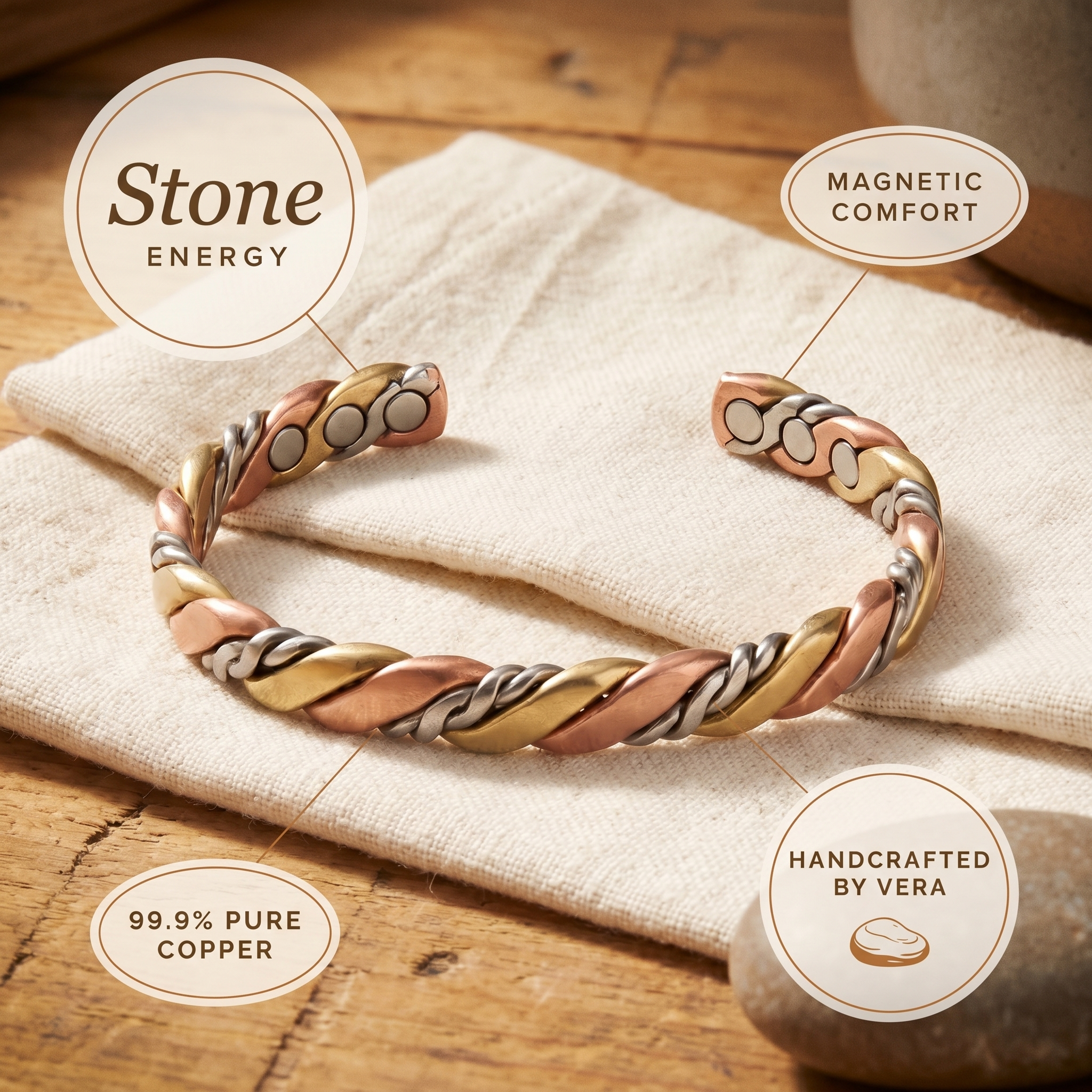 Stone Hold Copper Bracelet