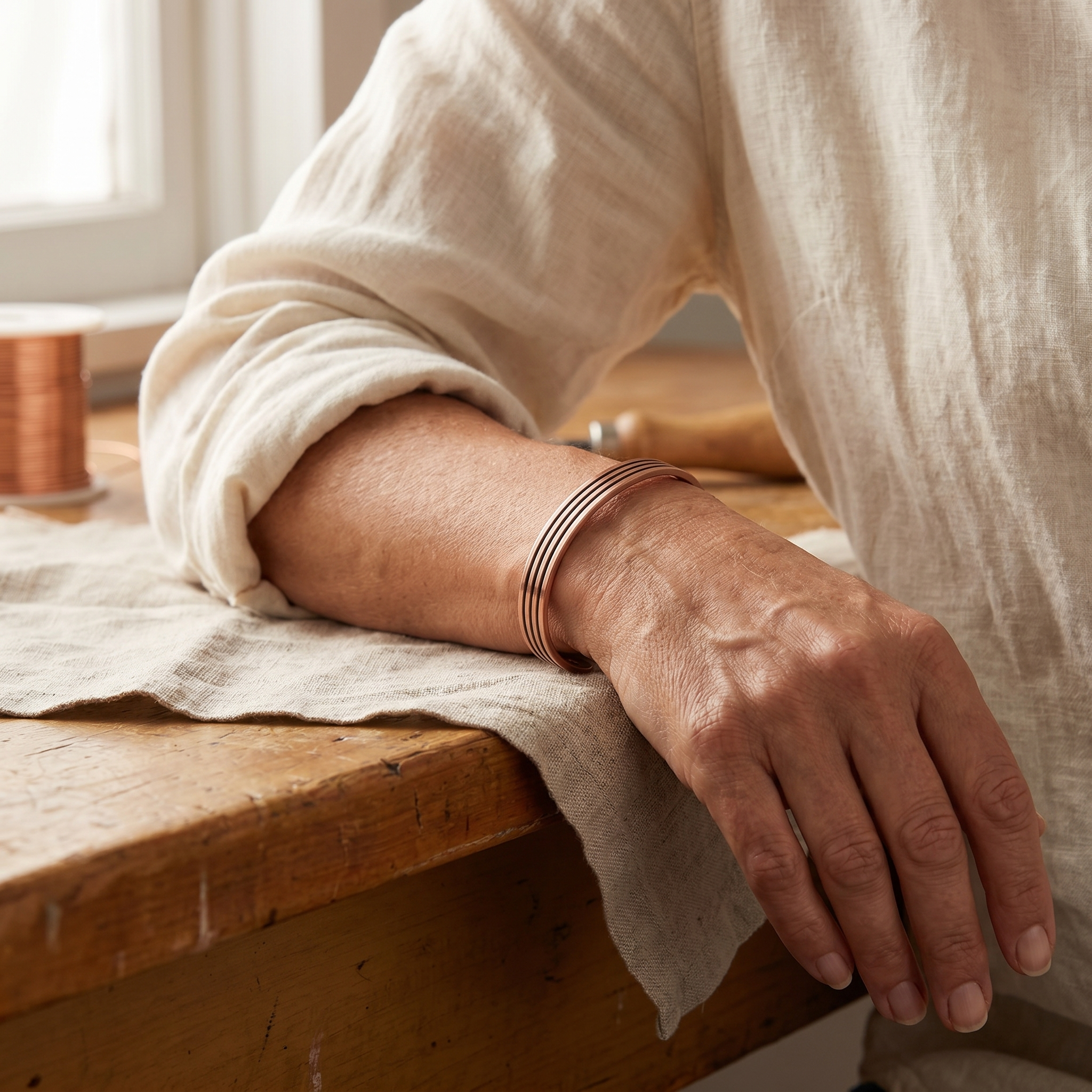 Sage Calm Copper Bracelet