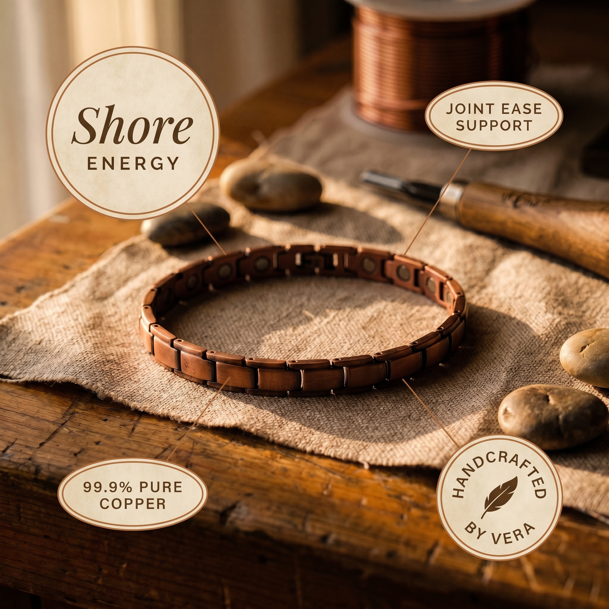 Shore Line Copper Anklet