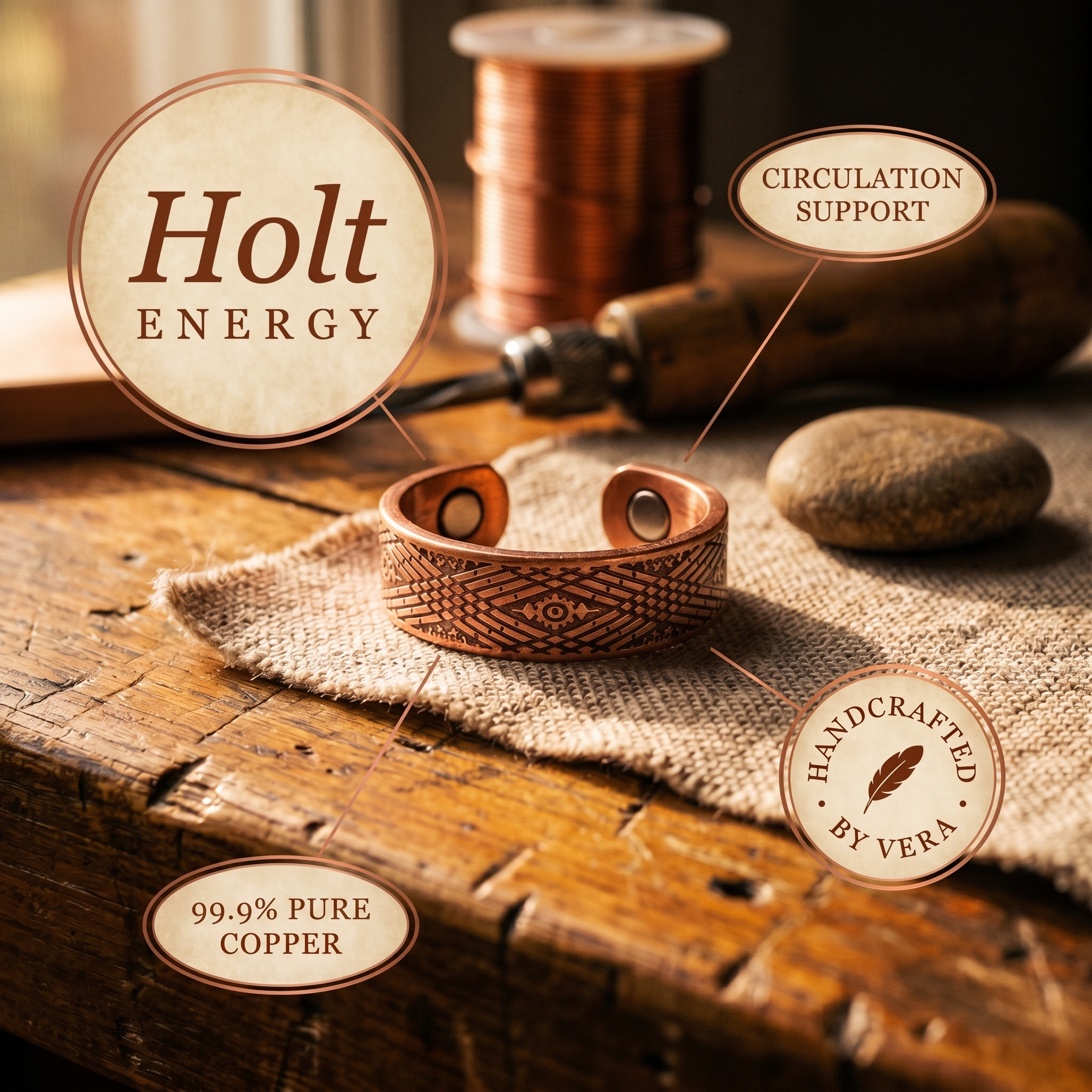 Holt Hollow Copper Ring