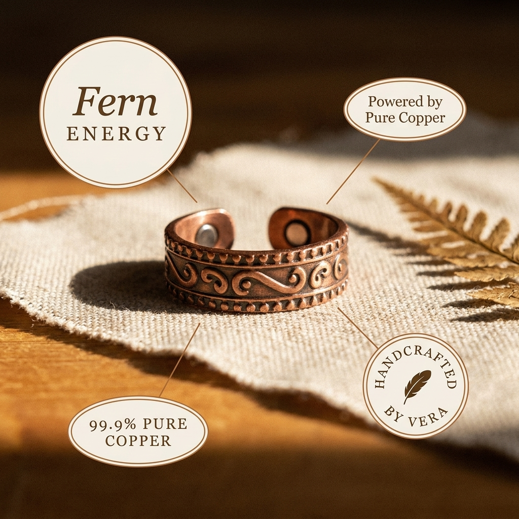 Fern Coil Copper Ring