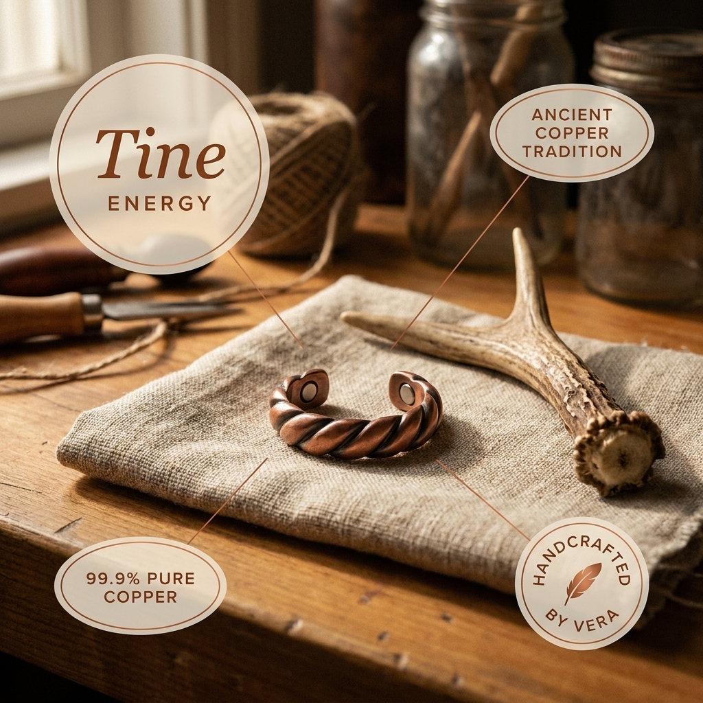 Tine Point Copper Ring