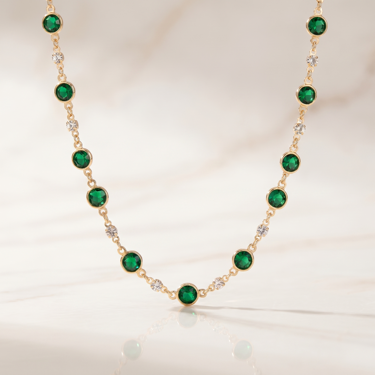 Emerald Green Pendant Necklace