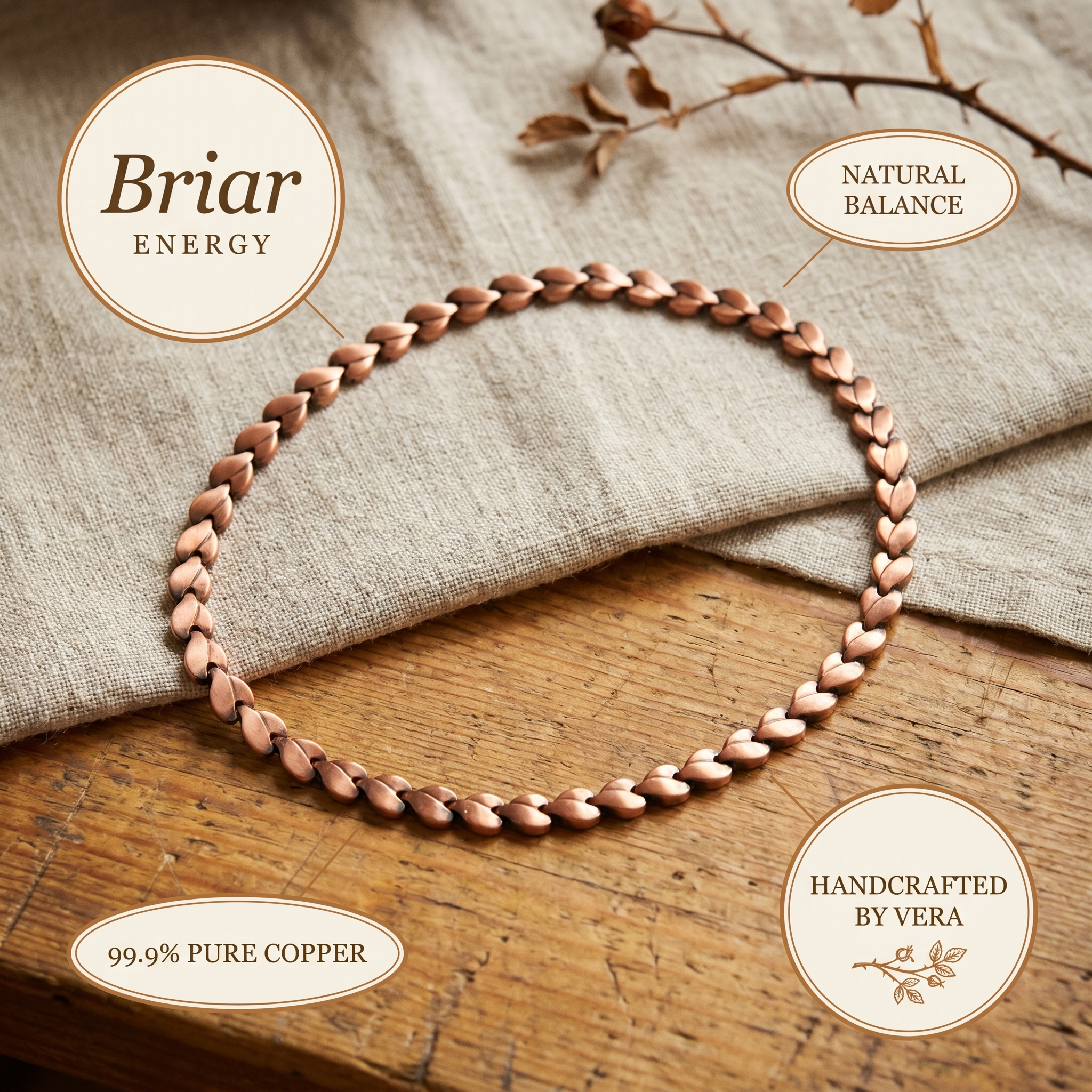 Briar Coil Copper Necklace