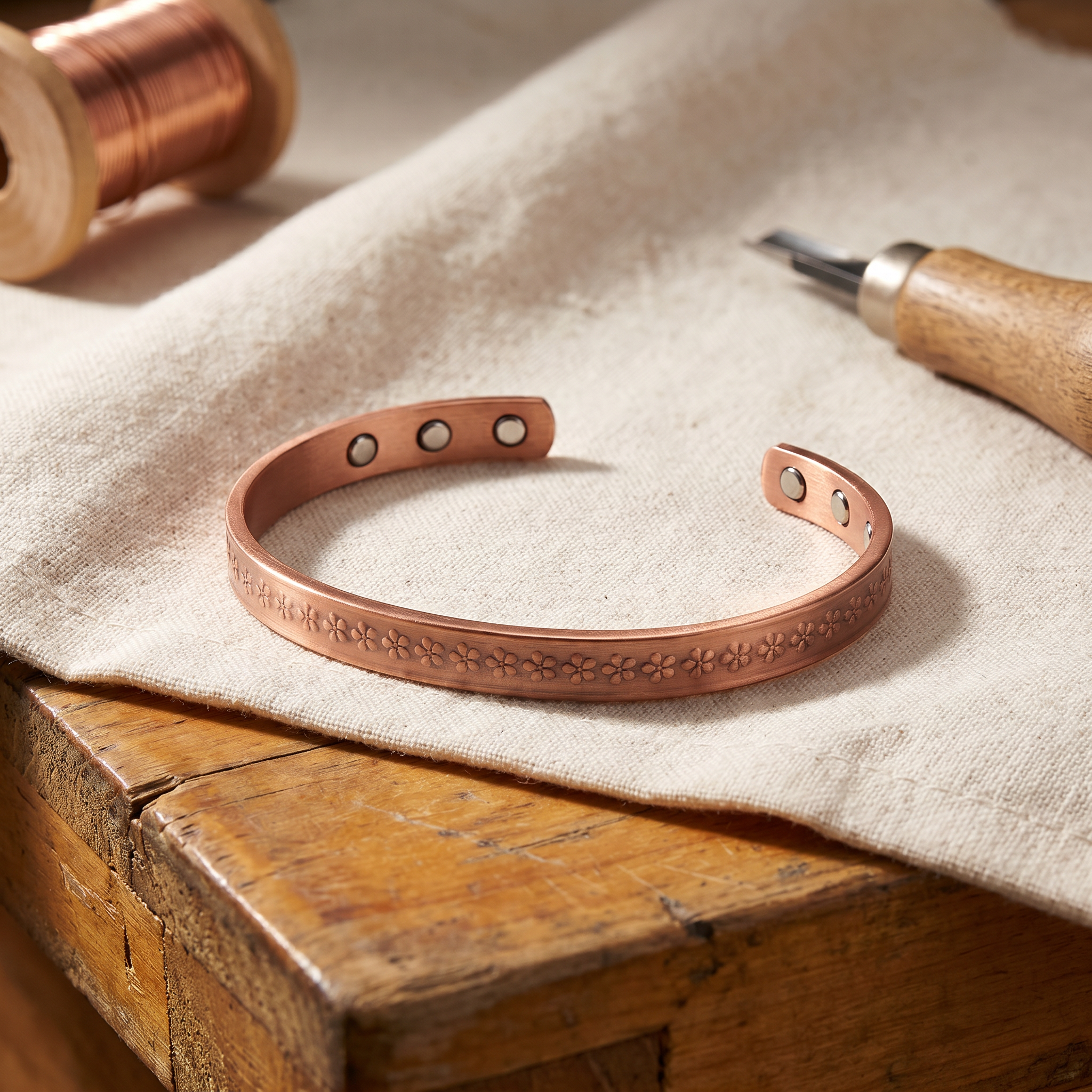 Loch Stone Copper Bracelet