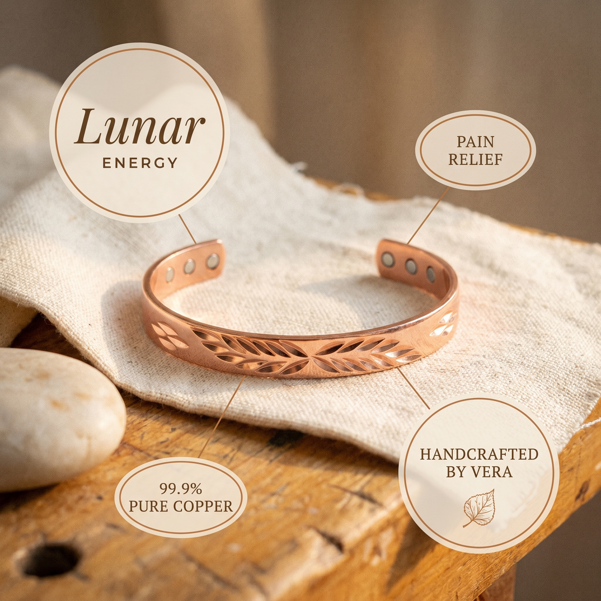 Lunar Rise Copper Bracelet