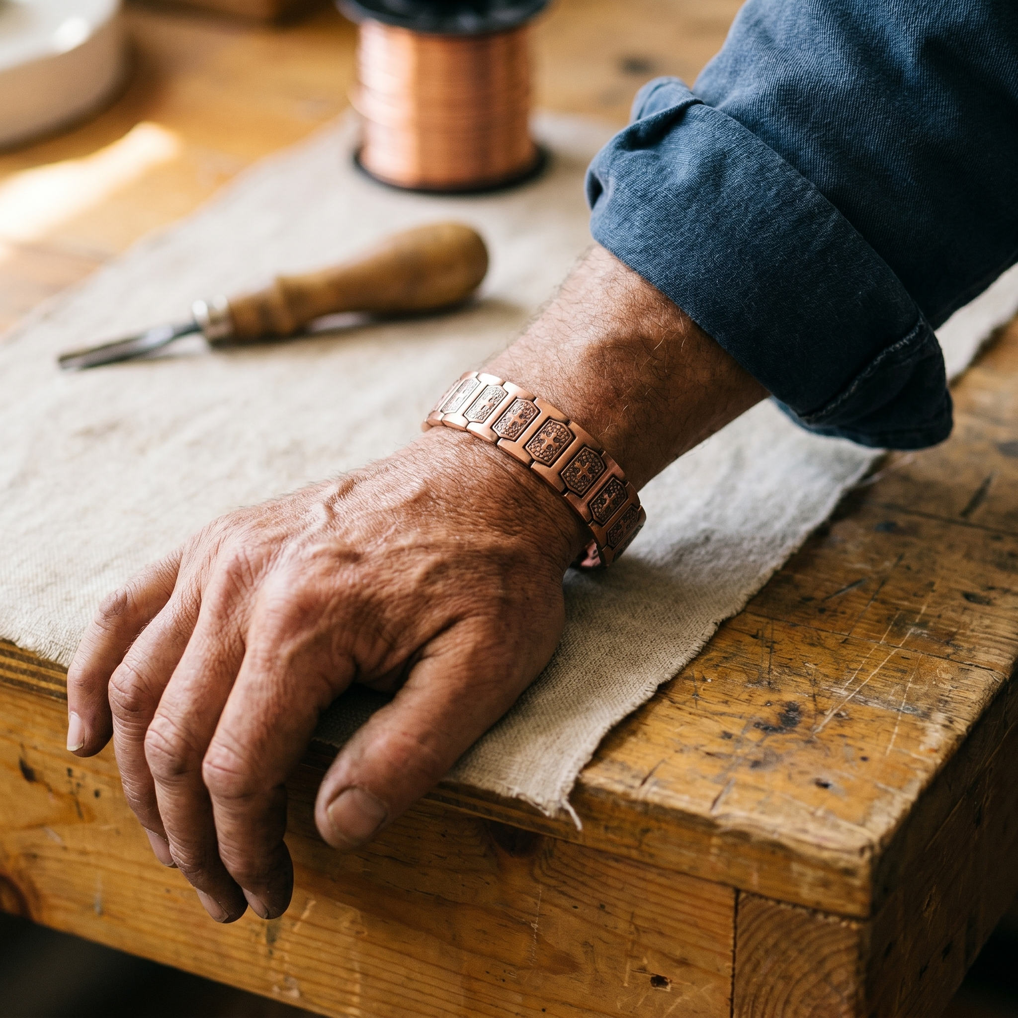 Gale Force Men's Copper Bracelet