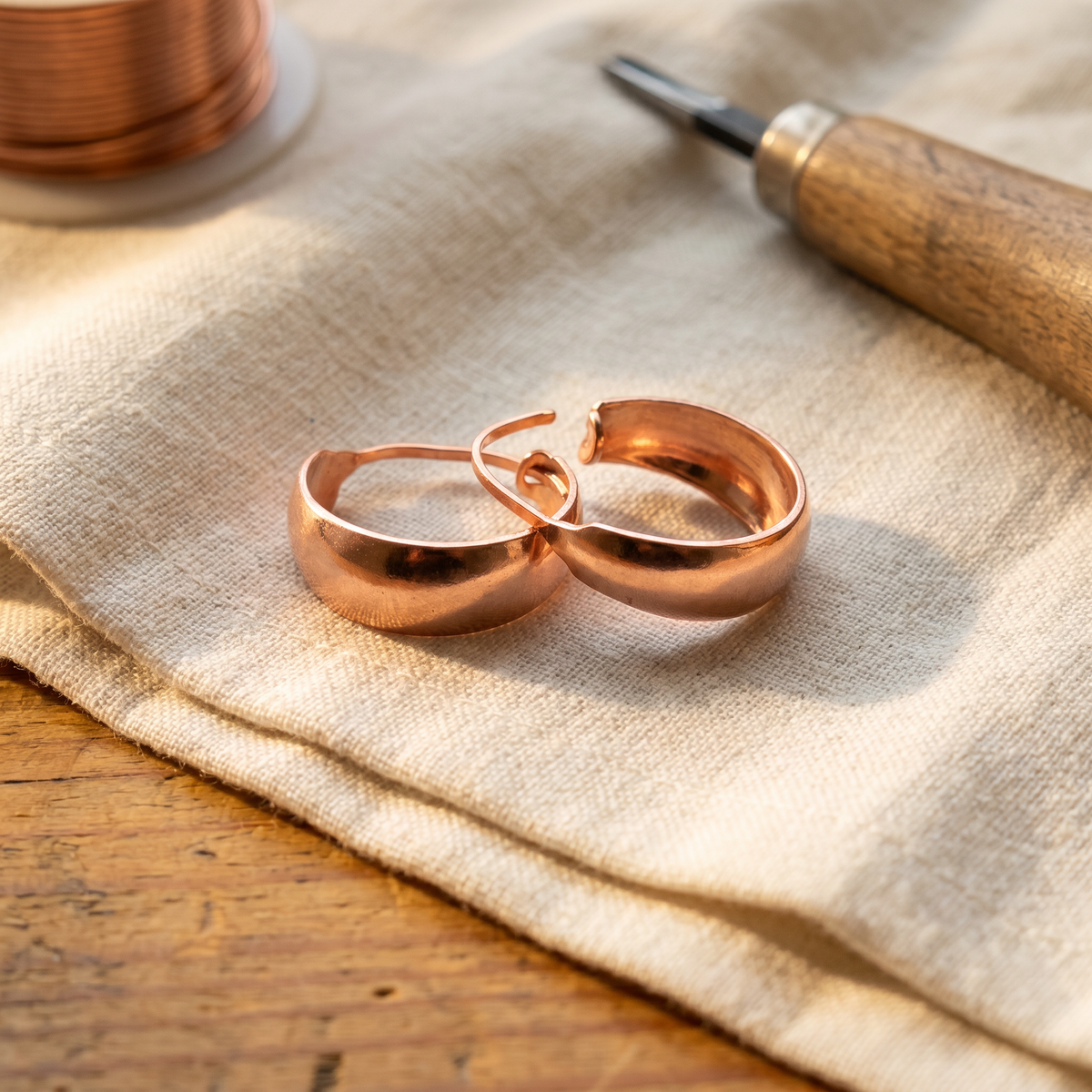 Dell Drop Copper Earrings