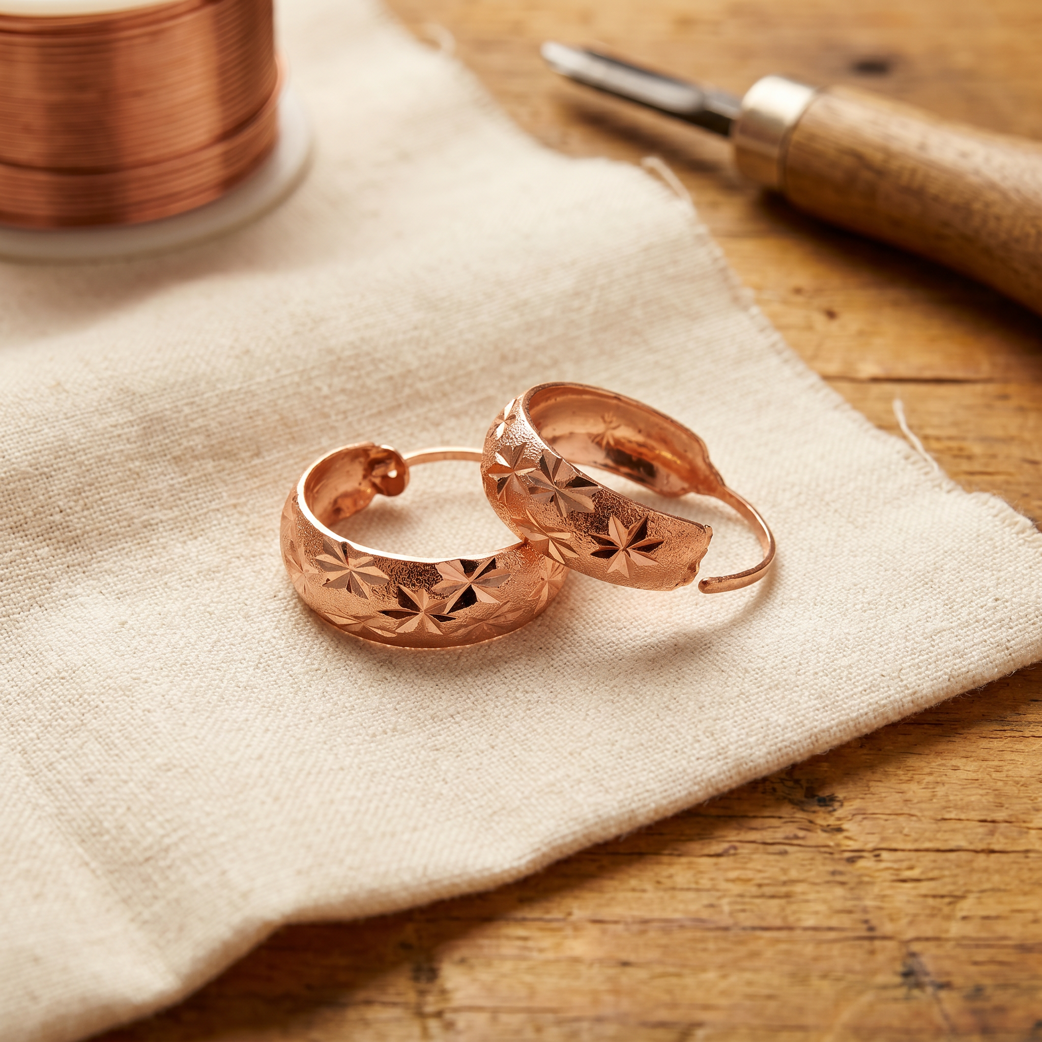 Dew Drop Copper Earrings