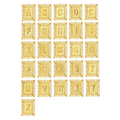 Cross Initial Necklace Set | Gold