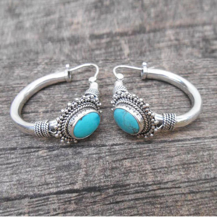 Vintage Turquoise Drop Earrings