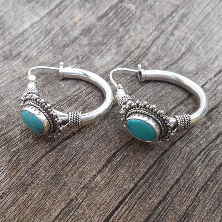 Vintage Turquoise Drop Earrings