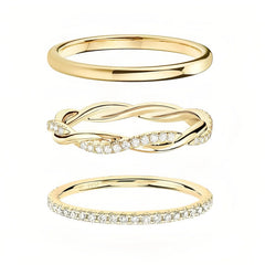 3-Piece Dainty Stackable Rings