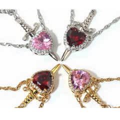 Heart & Dagger 2-Piece Necklace