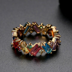 Colourful CZ Stackable Ring