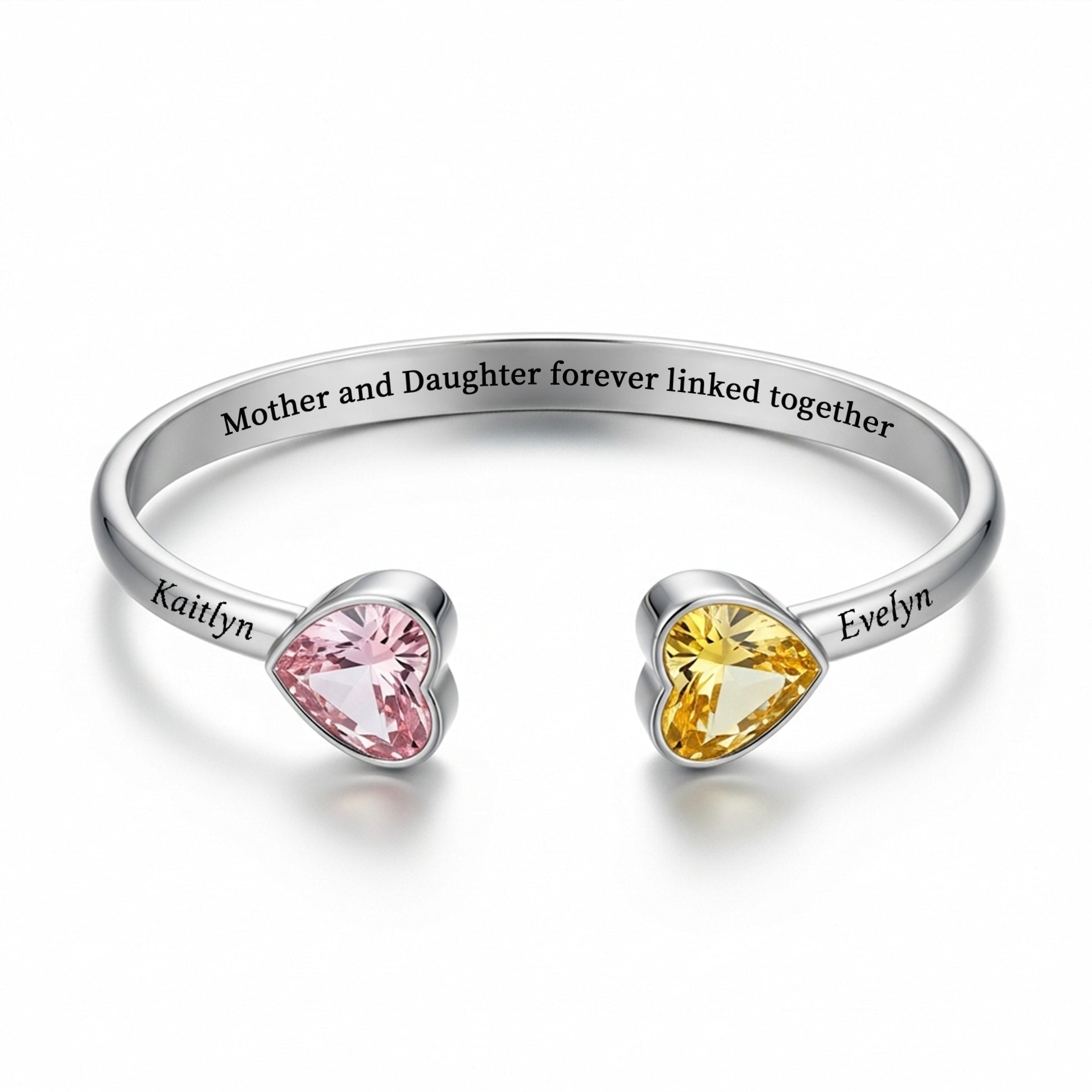 Handmade Mother & Daughter Birthstone Bracelet