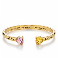 Handmade Mother & Daughter Birthstone Bracelet