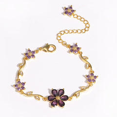 Blooming Crystal Flower Bracelet