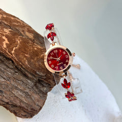 Sparkling Leaf Bracelet Watch