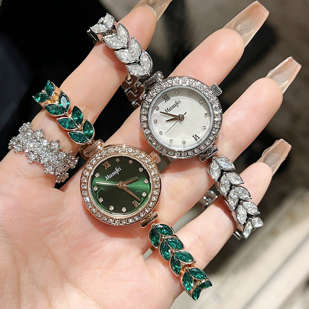 Water-Resistant Mermaid Crystal Watch