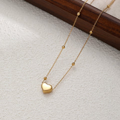 Heart Pendant Choker Necklace