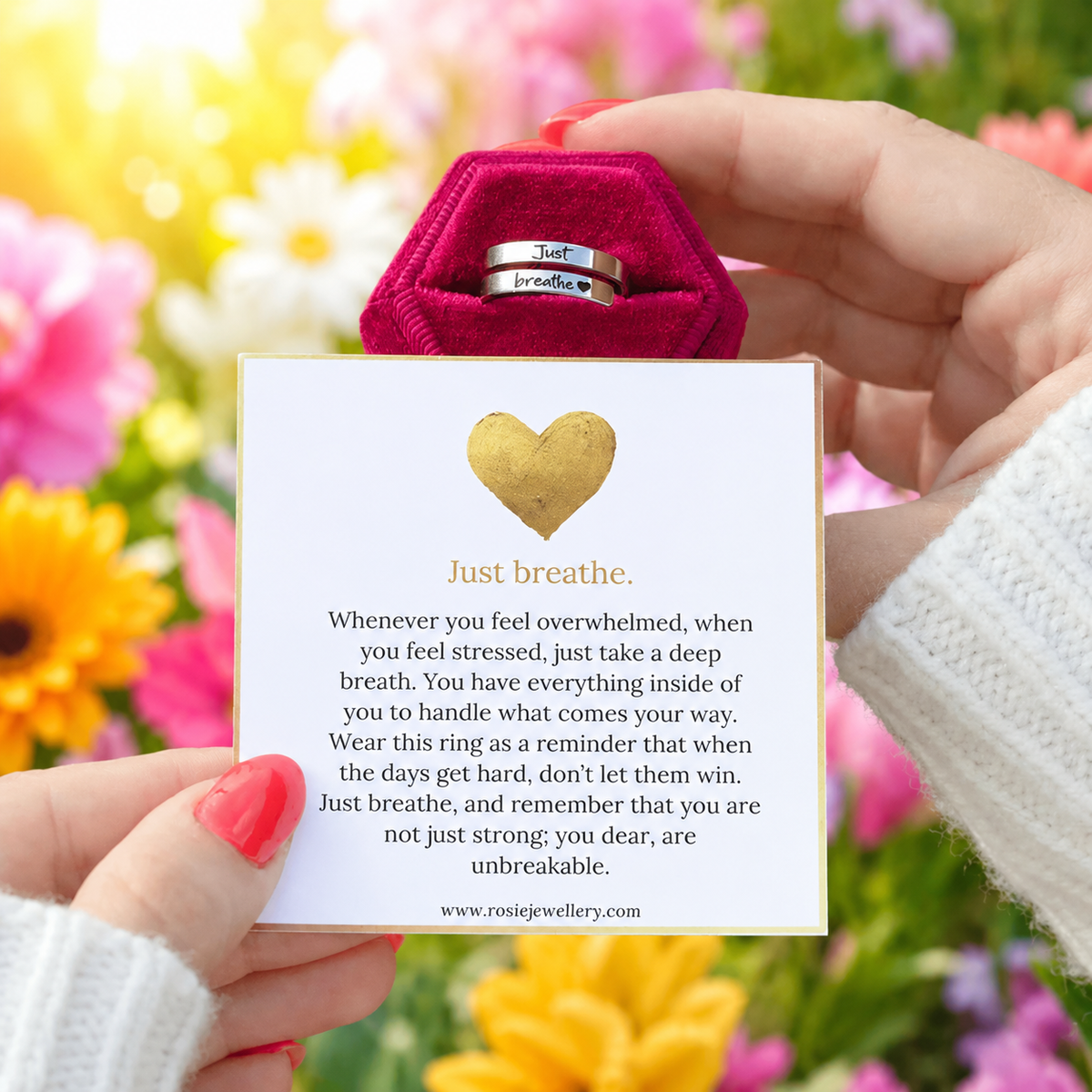 Just Breathe Anxiety Ring