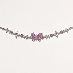 Pink Bow Crystal Stacking Bracelet Set