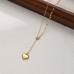 Heart Pendant Choker Necklace