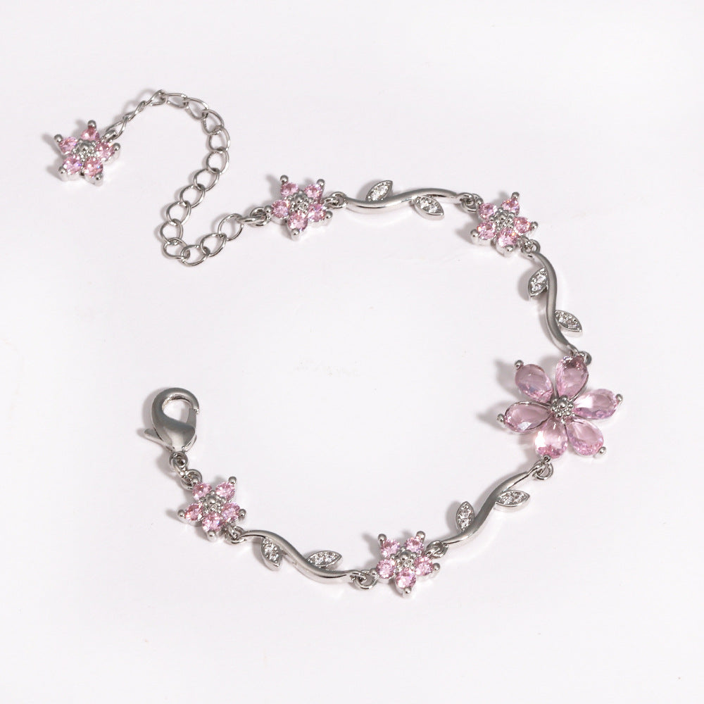 Blooming Crystal Flower Bracelet