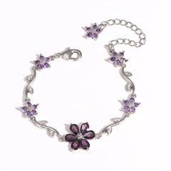 Blooming Crystal Flower Bracelet