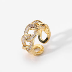 Gold Plated CZ Stackable Ring