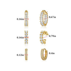 Chunky Gold Huggie Hoop Earrings