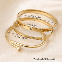 3 Piece Stackable Bangle Set