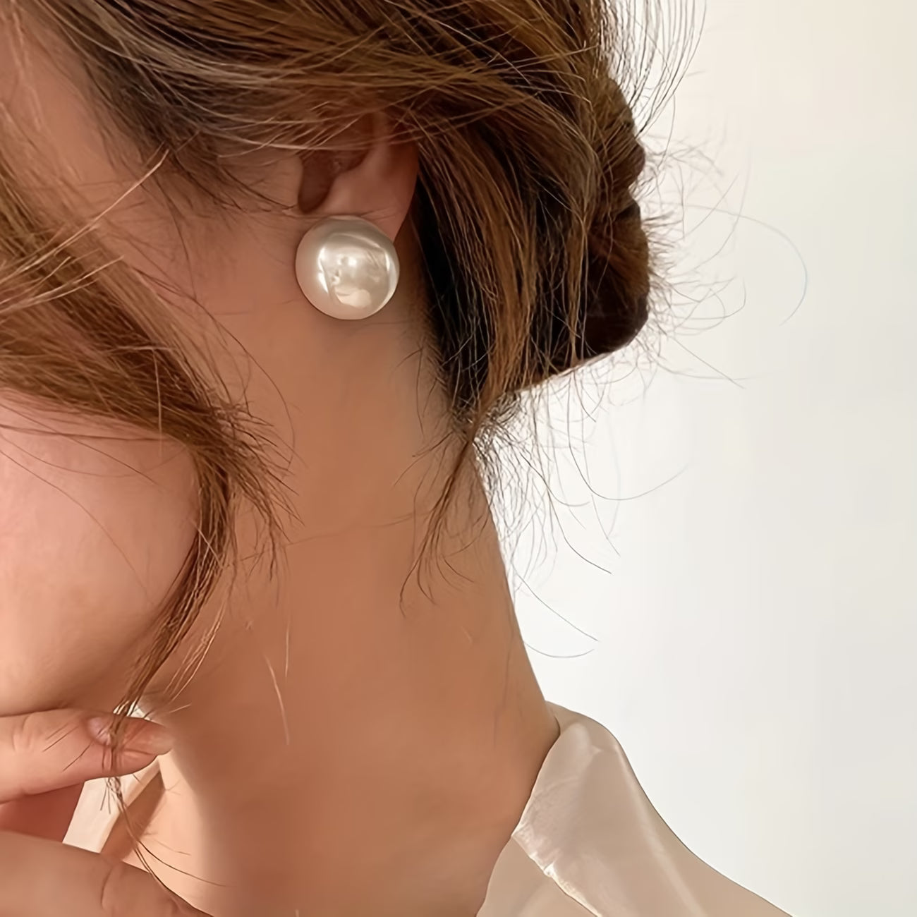 Vintage Statement Pearl Stud Earrings