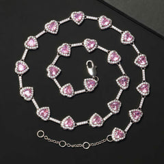 Colourful Heart Crystal Necklace