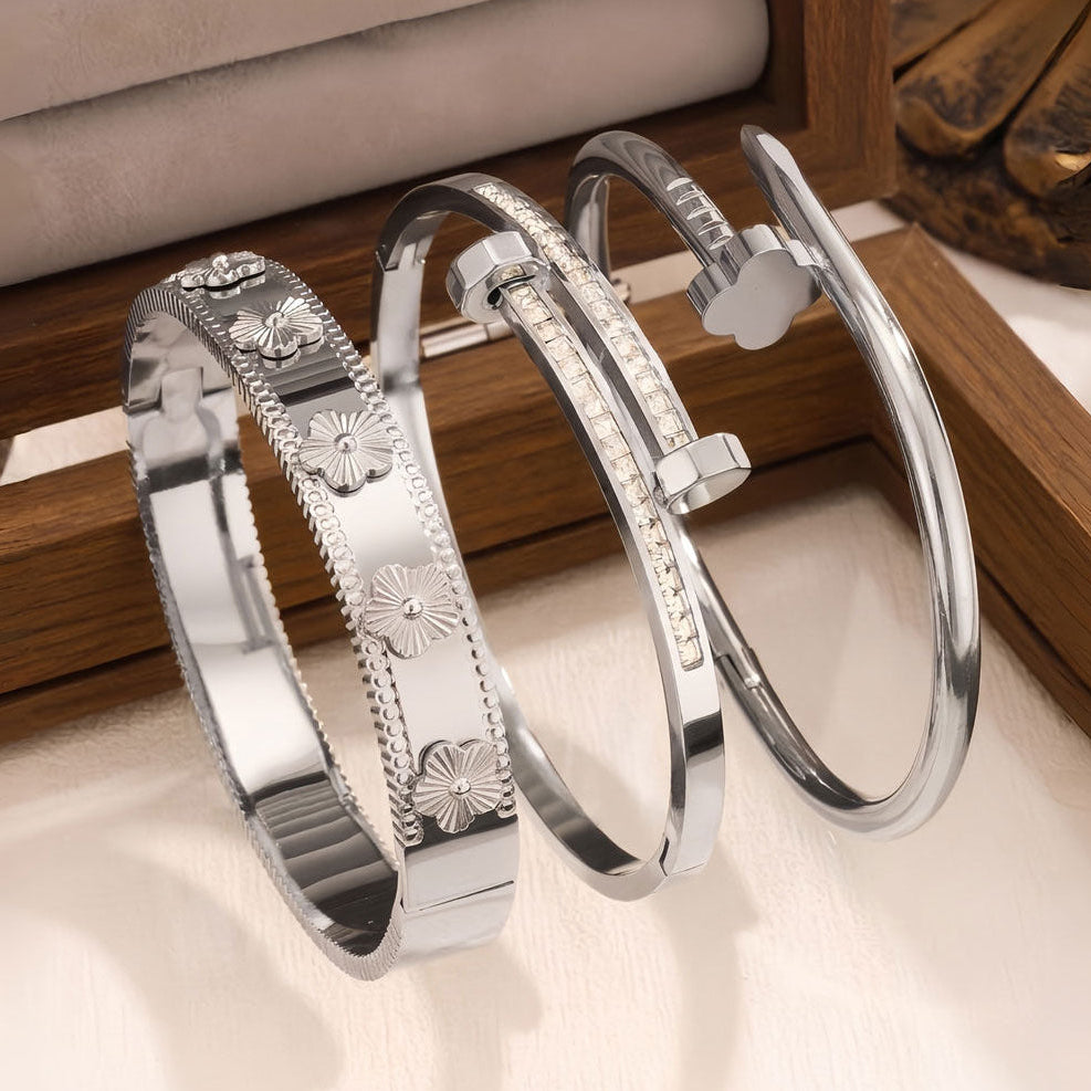 3 Piece Stackable Bangle Set