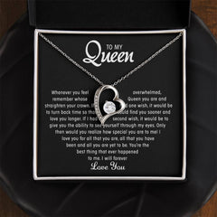 To my Queen – Love Heart Necklace - Gold