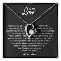 To my Love - Heart necklace - Gold