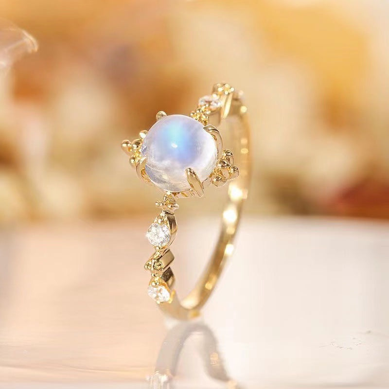 Moonstone Open Ring