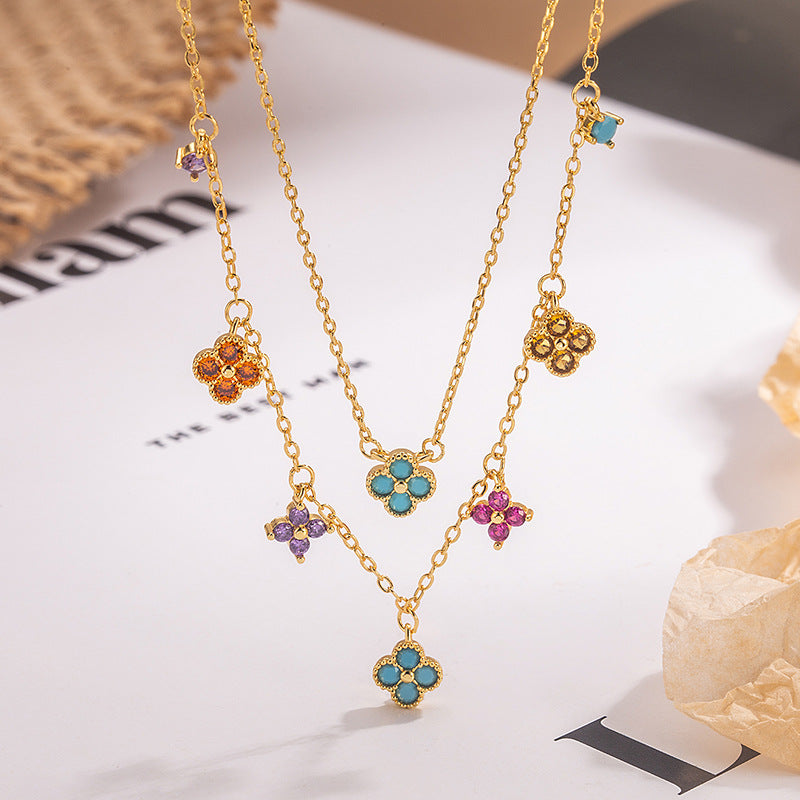 Multicolour Blossom Jewellery Set