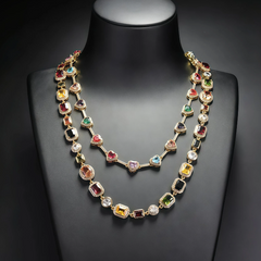 Colourful Heart Crystal Necklace