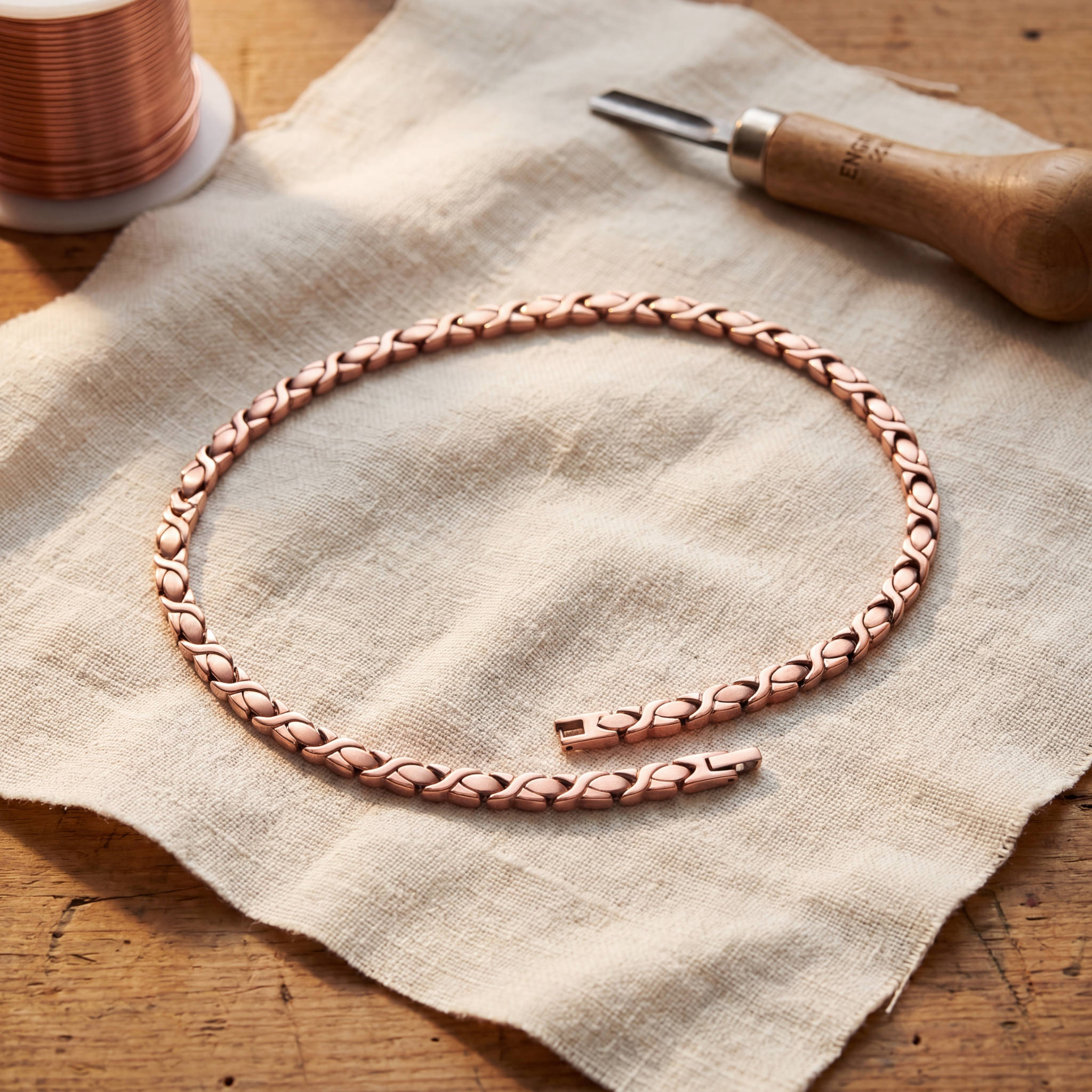 Cedar Chain Copper Necklace
