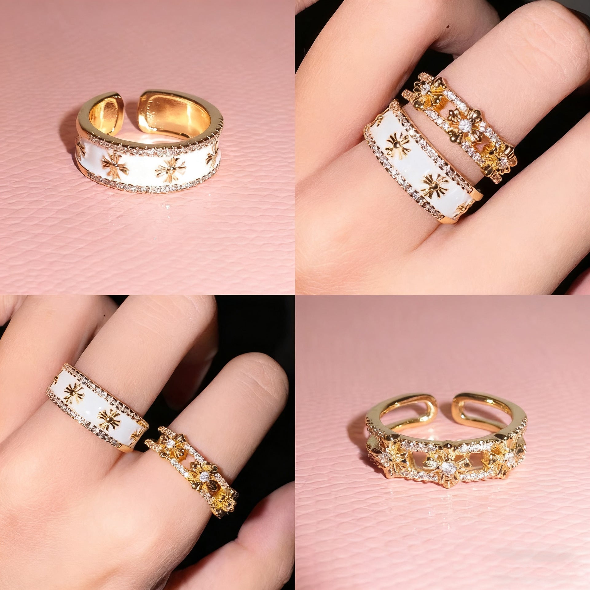 2-Piece Cross Stackable Ring Set