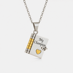 Hidden Message Book Necklace