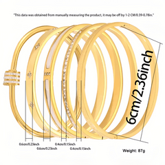 5 Piece Stackable Bangle Set
